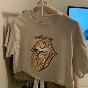 Rolling Stones cropped t shirt